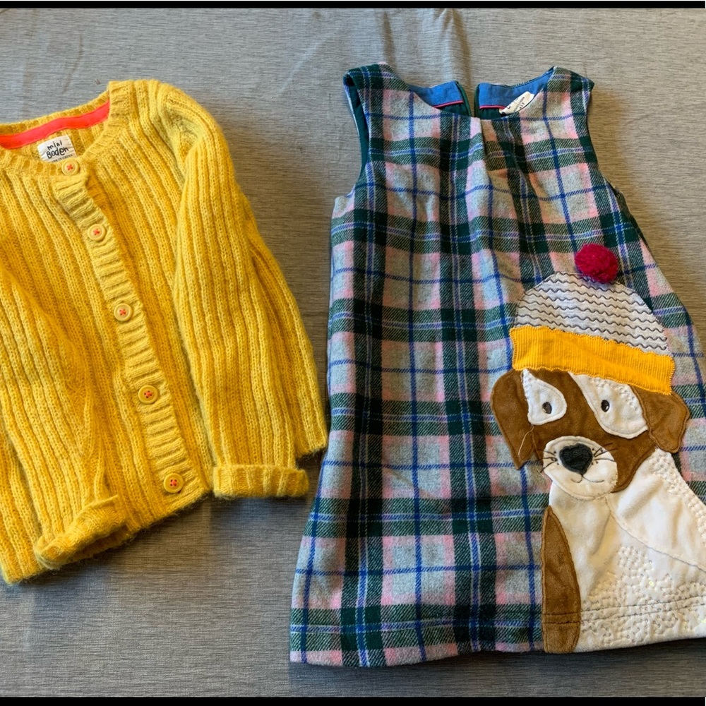 Boden Wool Dress and Coordinating Sweater